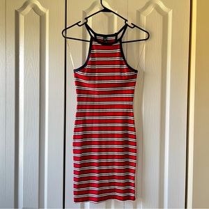 Navy & Red Stripped Dress